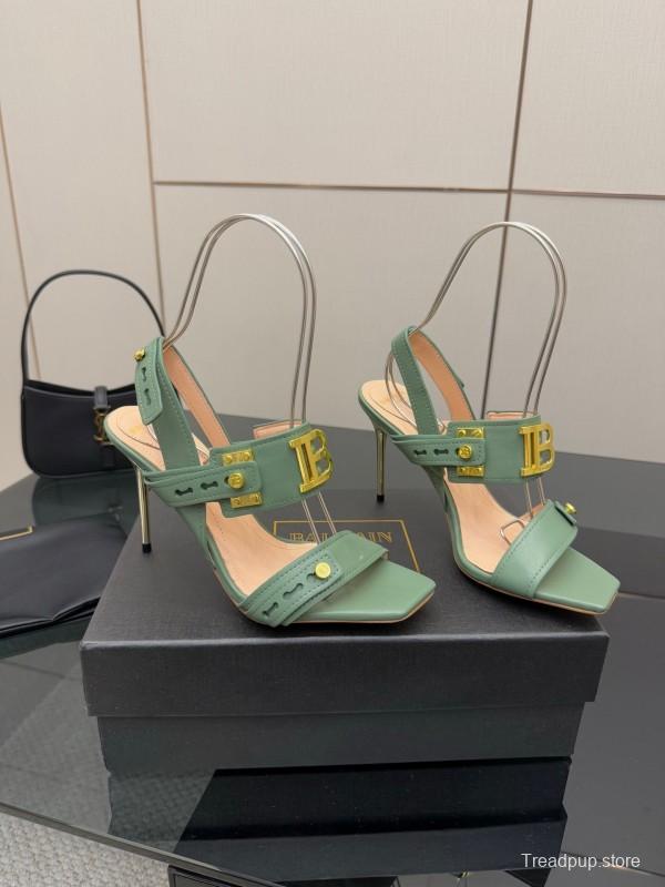 Balmain 2025/SS Metal Heel High Heel Sandals - KFY00320