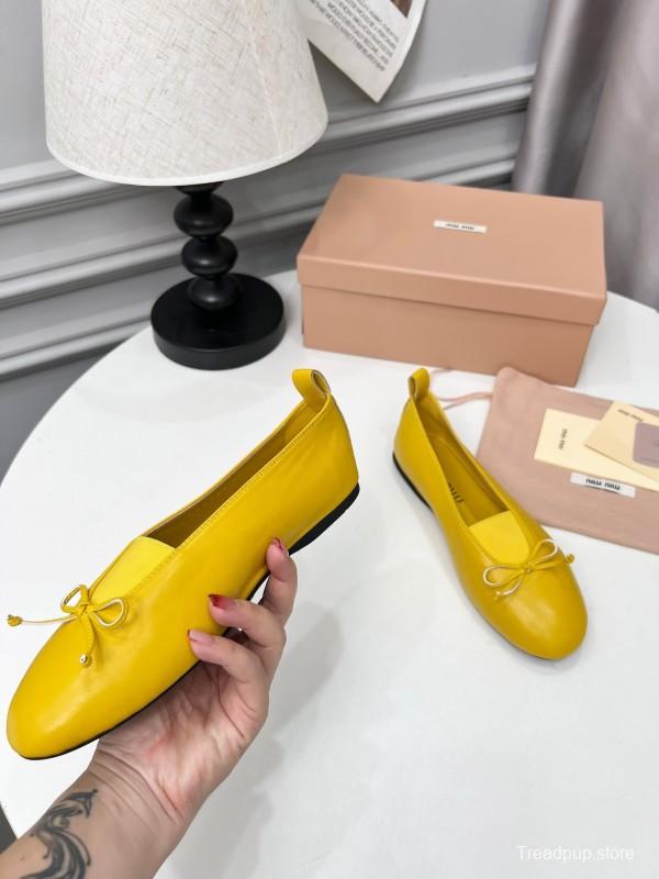 Miu Miu Ballet Flats Bow Mary Jane Shoes - LY00260