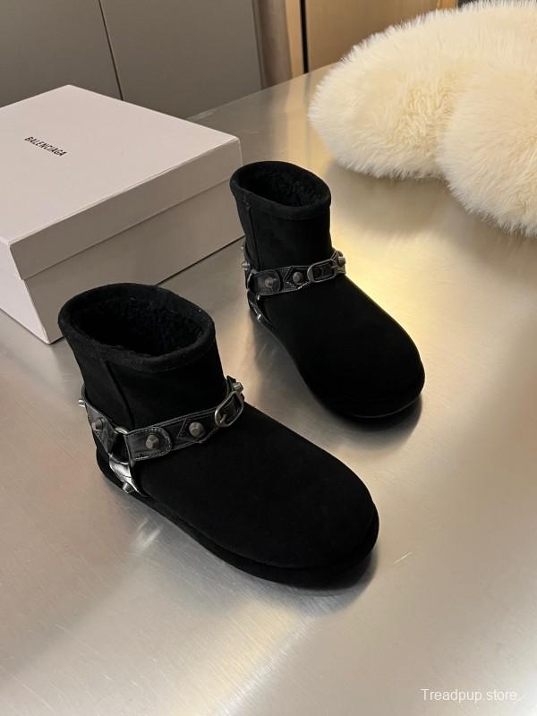 Balenciaga 2025 SS Buckle Rivet Snow Boots - LY00300
