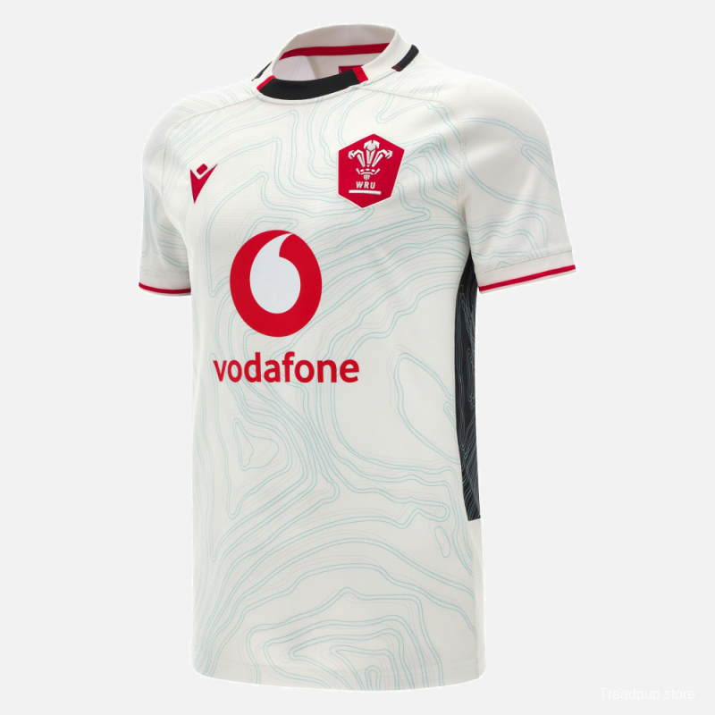 2026 Wales away White with Topographic Pattern Jersey