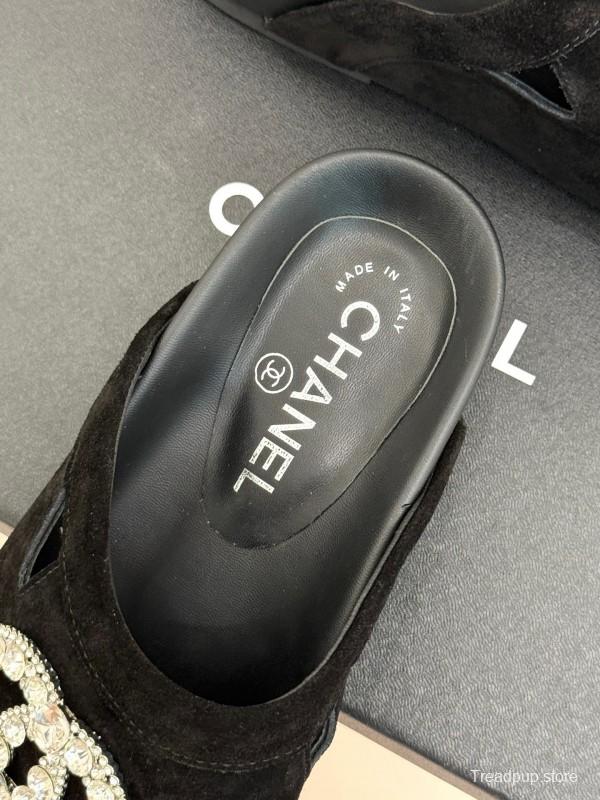 Chanel Classic CC Rhinestone Birkenstock Sandals - KFY00280