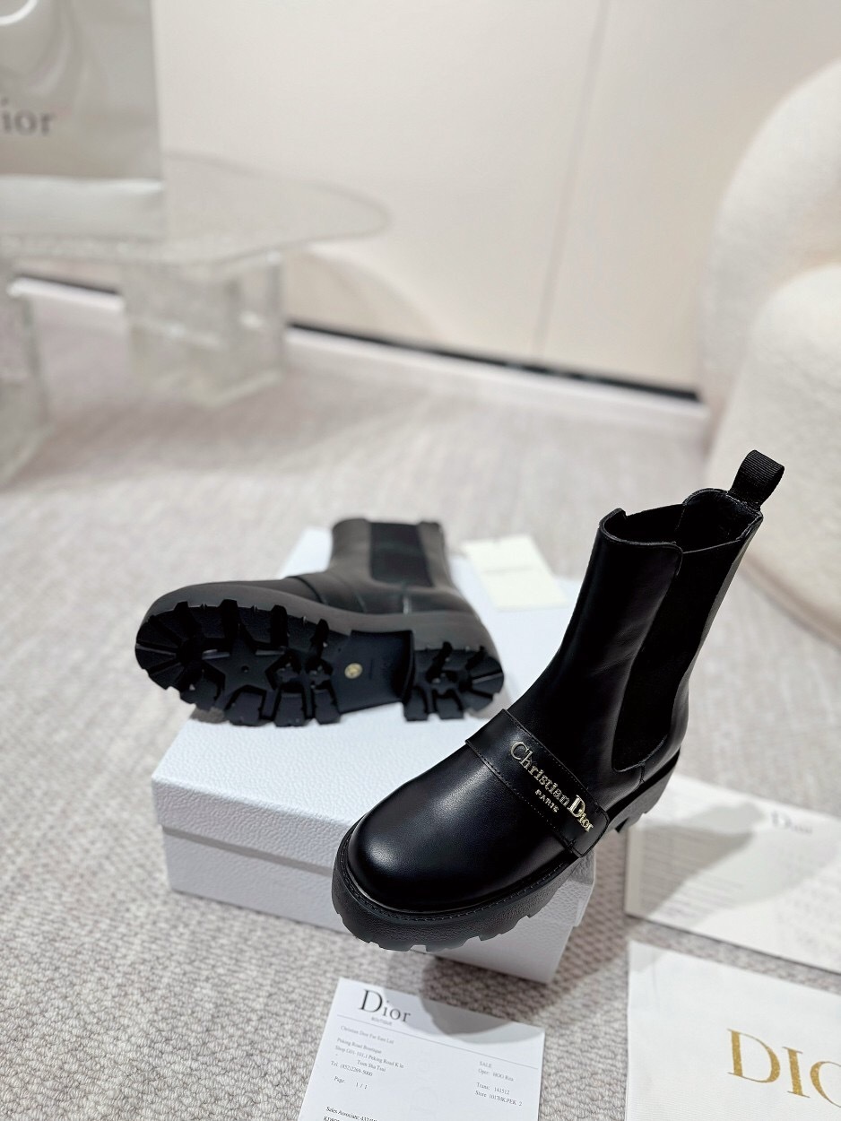 DIOR CHRONO Slip-On Motorcycle Boots - LY00340