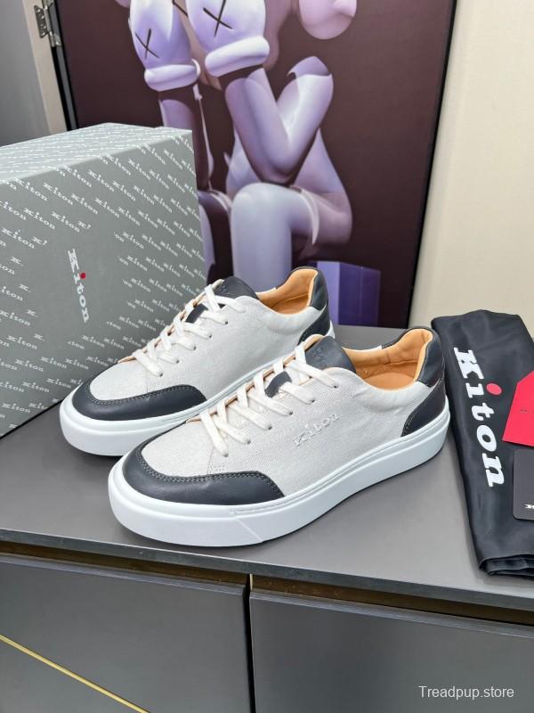 Kiton Spring Summer 2025 Lace-Up Old Money Casual Men's Shoes - KFY00320