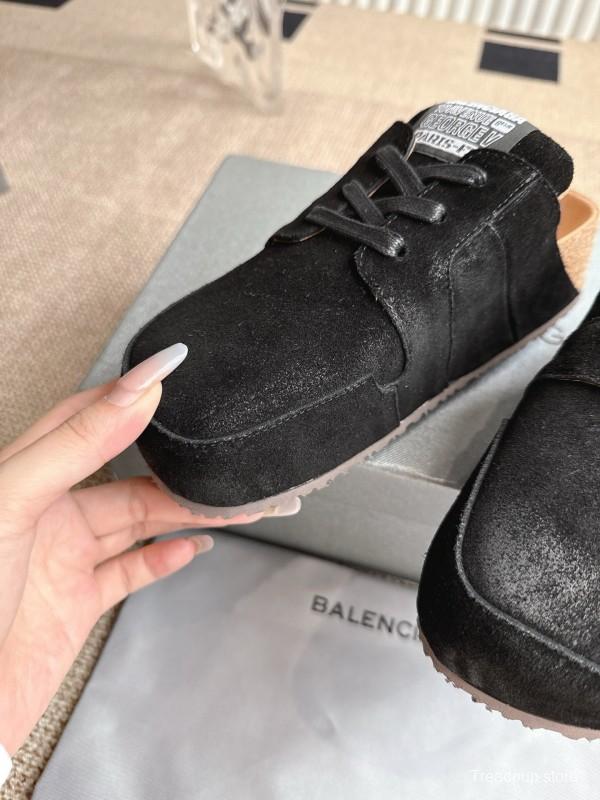 Balenciaga Birkenstock Boston Closed-Toe Soft Footbed Platform Sandals - AS00260