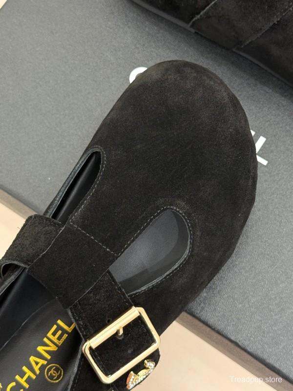 Chanel 2025 SS Minimalist Retro Birkenstock Sandals Half-Slip - KFY00280