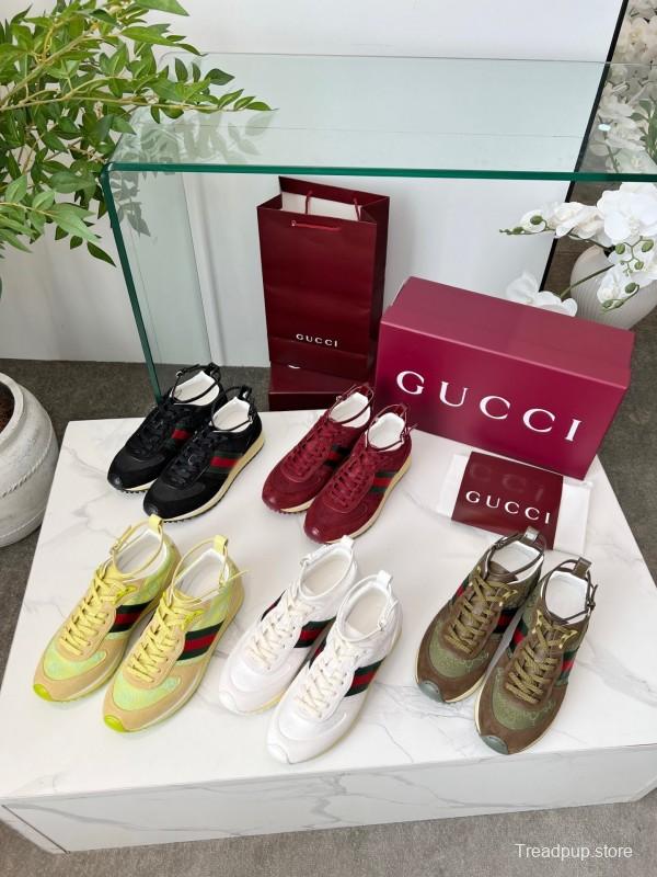 Gucci Women's Casual Shoes with GG Supreme Print and Metal Bit - AS00330