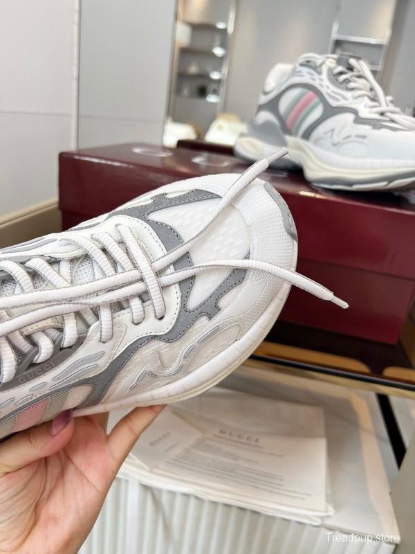 Gucci 2025 SS Collection 2.0 Sneakers with Reflective Stripes and Retro Design - AS00450