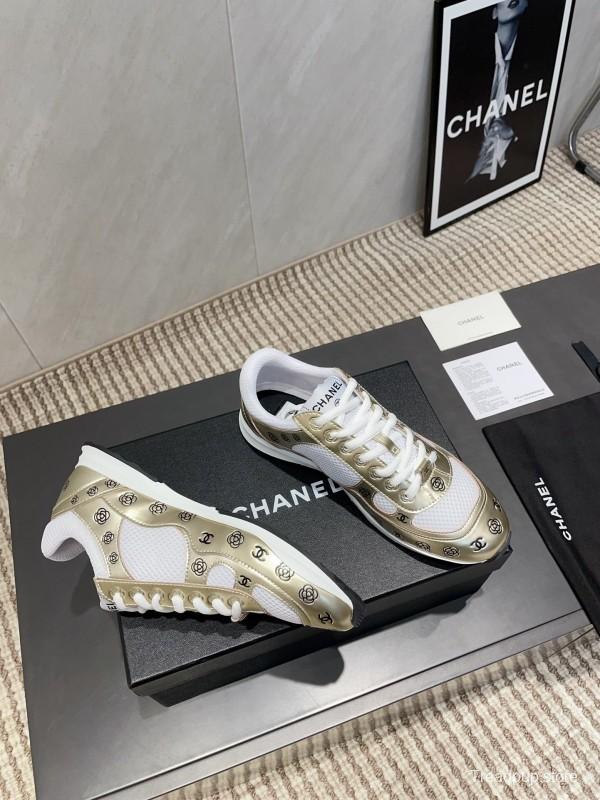 Chanel Silver Horn King II Casual Series Sneakers - KFY00330