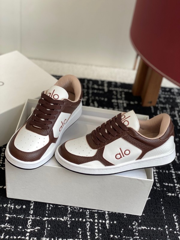 Alo 2025 SS Two-Tone White Sneakers Chunky Sole Comfort Casual - KFY00280