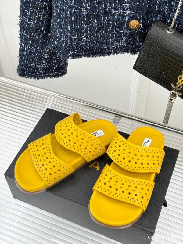 Alaia 2025 SS Hollow-Out Casual Sandals - KFY00260