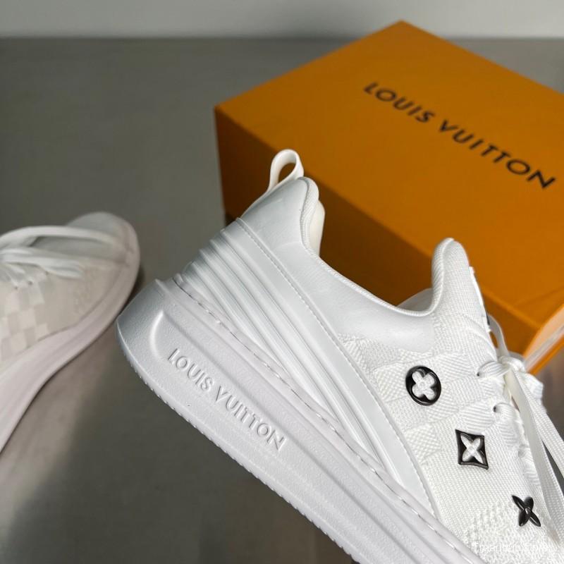Louis Vuitton Beverly Hills Monogram Knit Sneakers with Imported IP Foam Sole - YC