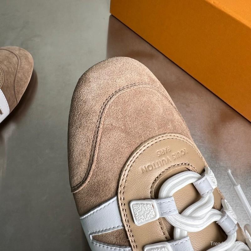 Lv Sneakerina 2025 SS Ballet Round Toe Lace-Up Low Top Lifestyle Casual Shoes - YC