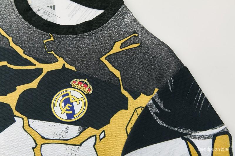26/27  Real Madrid Black x Marvel  Short Sleeve+Soccer Shorts