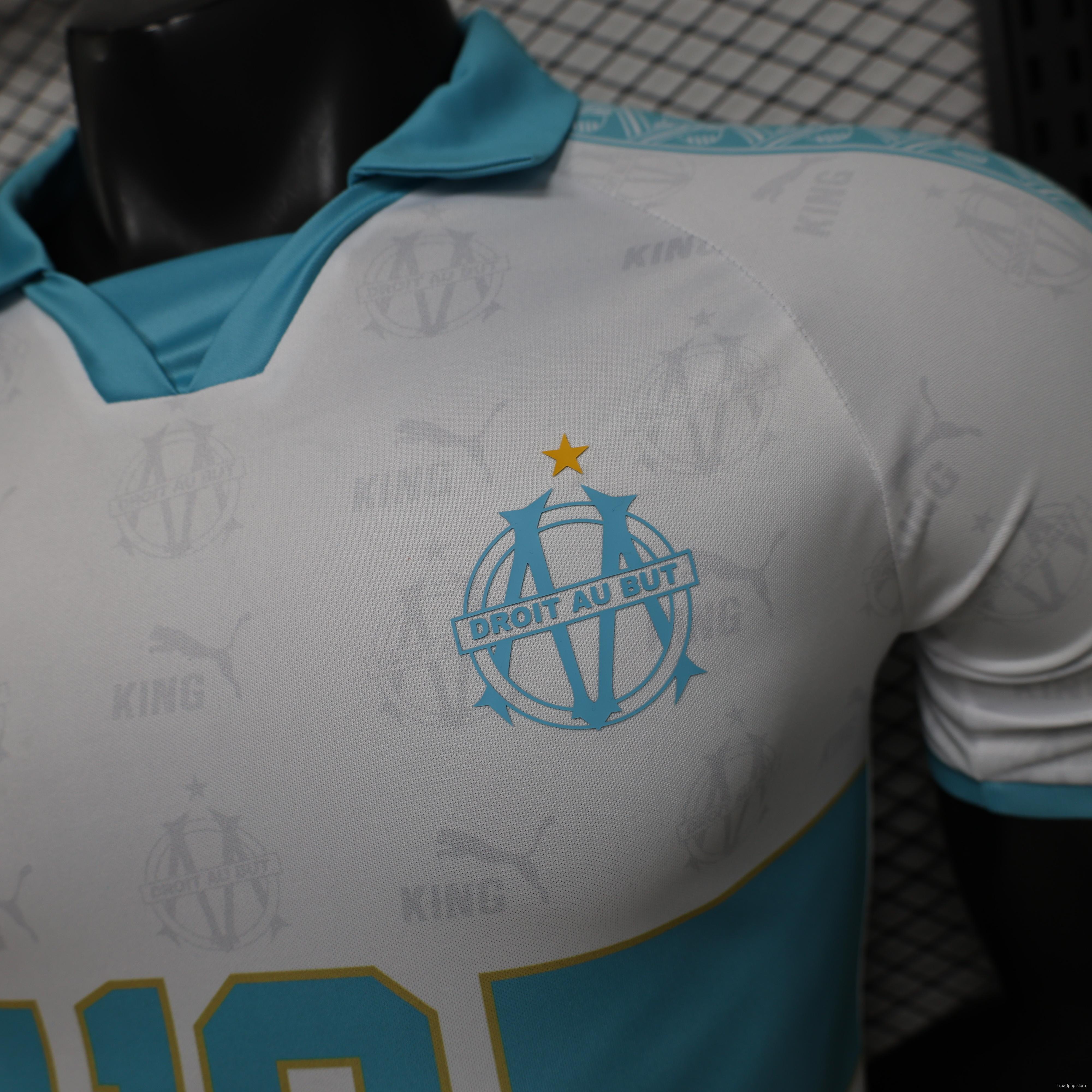 Player Version 26/27 Olympique de Marseille White with Sky Blue Special Edition Jersey