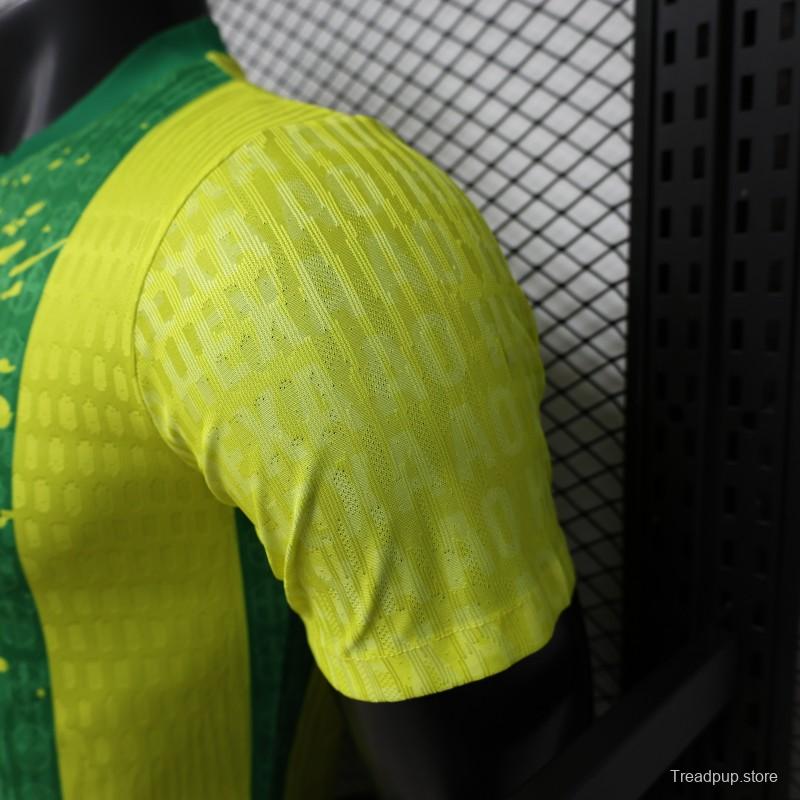Player Version 2026 Brazil Yellow & Green Vertical Stripe Special Edition Jersey
