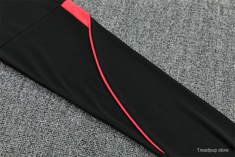 26/27 Brazil Black & Red Half Zipper Jacket Tracksuit + Long Pants