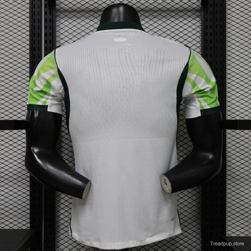Player Version 2026 Nigeria  White with Green Flame Away Jersey
