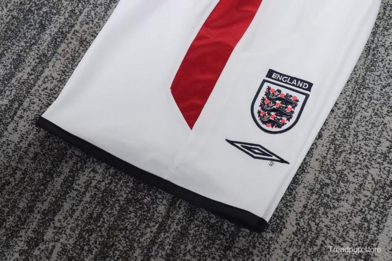 Retro 2003/04 Kids England White Home Jersey
