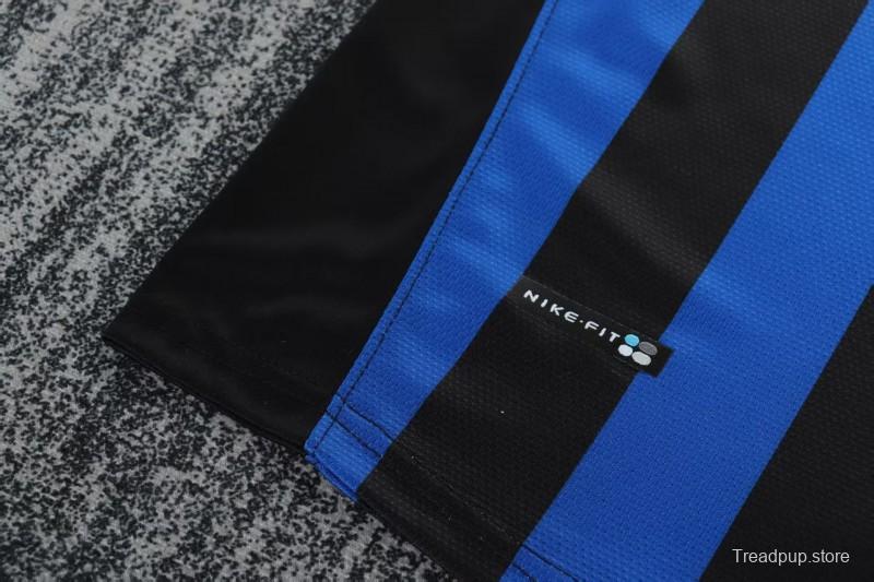 Retro 98/99 Kids  Inter Milan Blue & Black Stripe Home Jersey