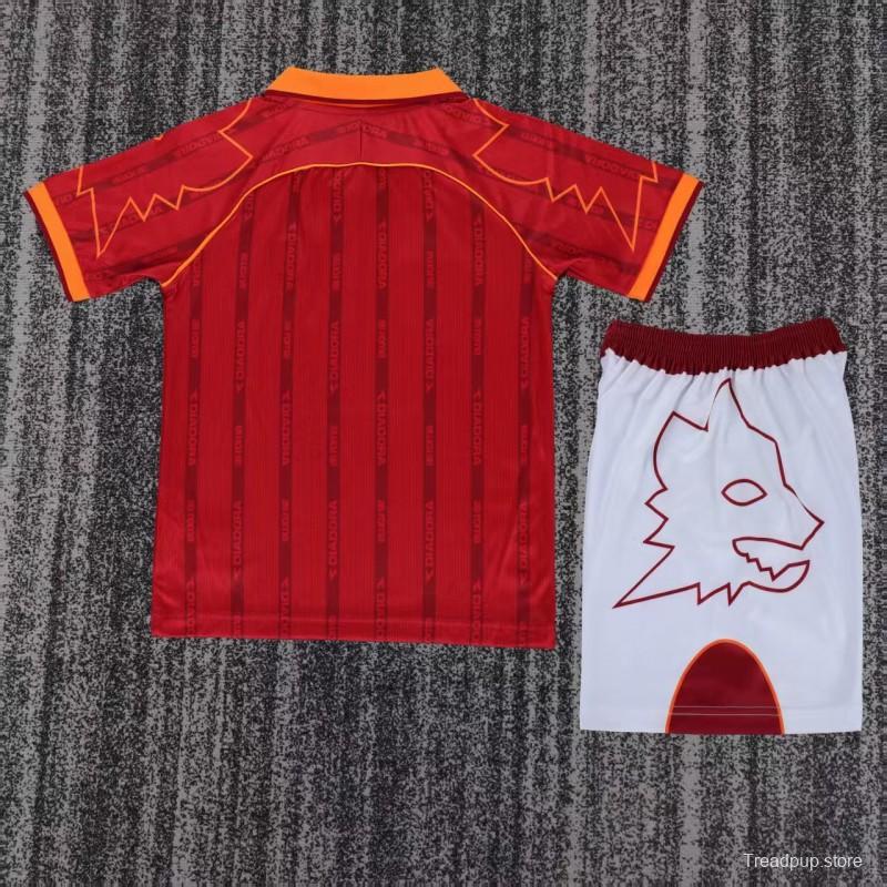 Retro Kids 99/00 Roma Home Jersey