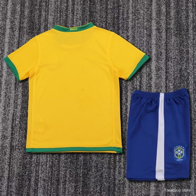 Retro Kids 2006 Brazil Home Jersey