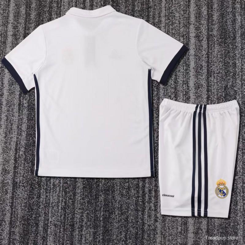 Retro Kids 16/17 Real Madrid Home Jersey