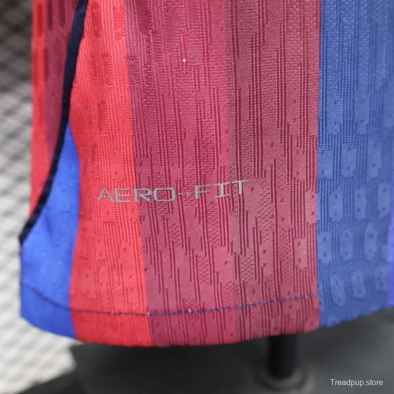 Player Version 26/27 FC Barcelona Deep Blue & Red Stripe  Home Jersey