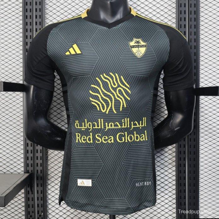 Player Version 25/26 Al-Ahli Saudi FC Black with Geometric Pattern Jersey