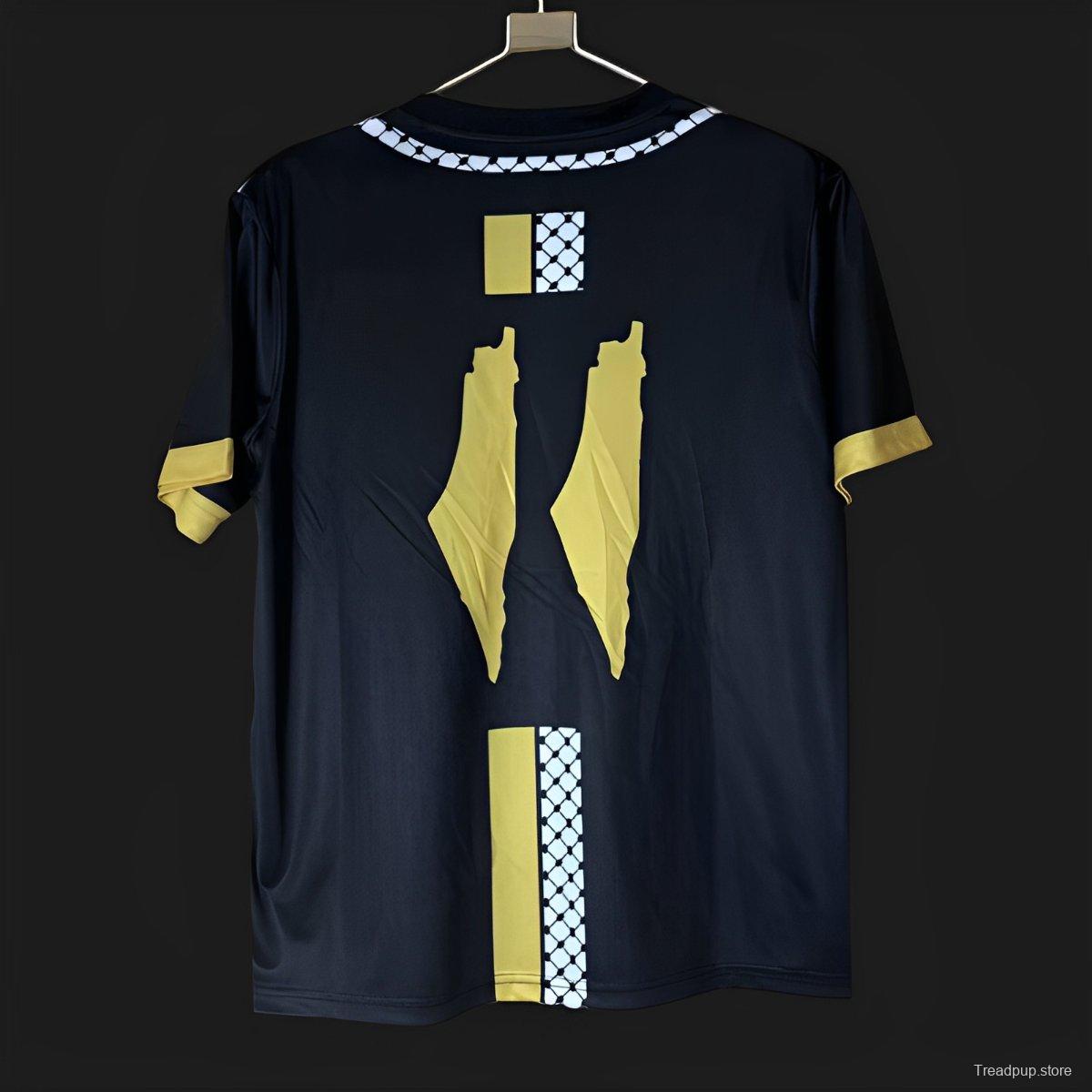 25/26 FC Palestina Black with Gold and Kufiya Pattern Jersey