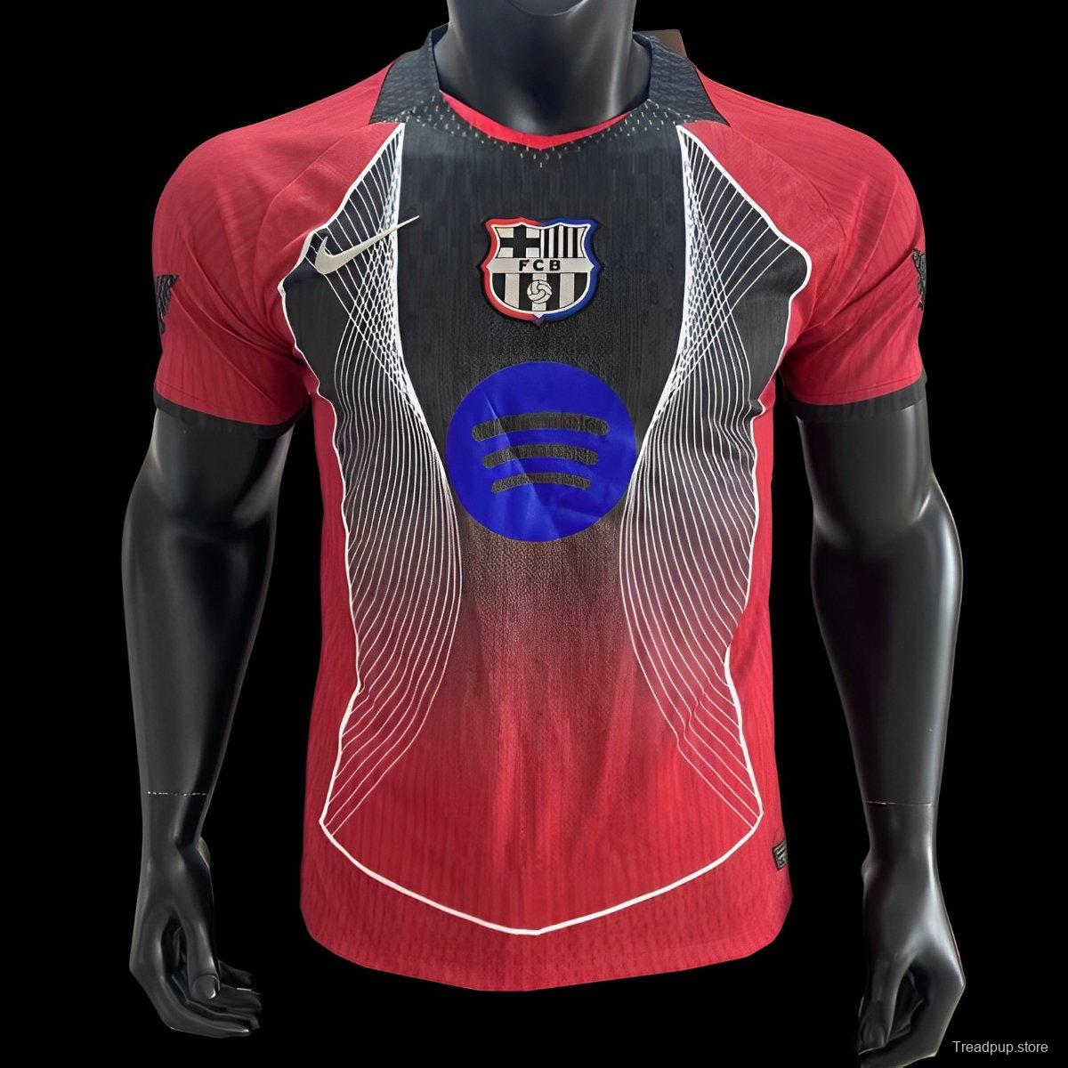 Player Version 25/26 FC Barcelona Red with Black Center Panel Jersey
