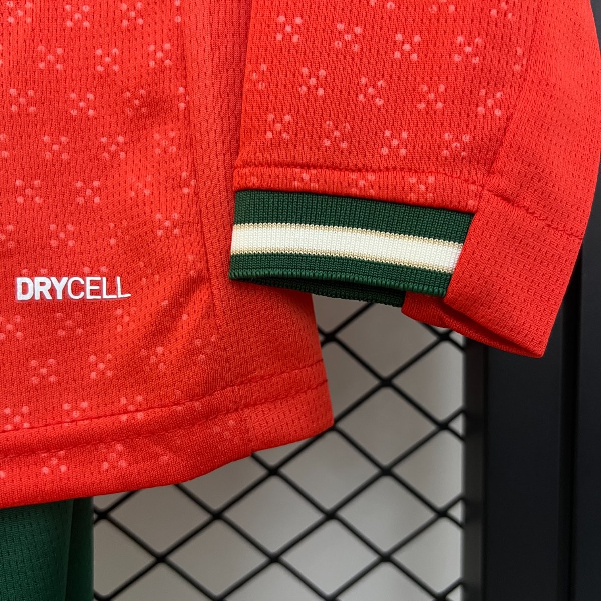 2025 Kids Portugal Home Long Sleeve Jersey