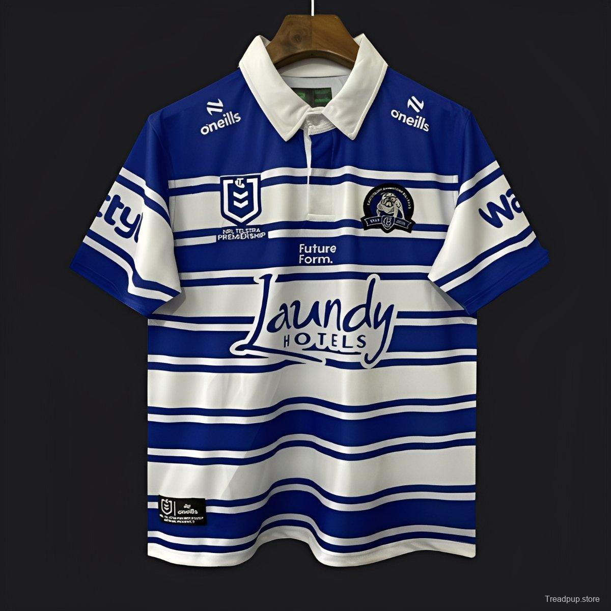 25/26 Canterbury-Bankstown Bulldogs Blue and White Hoops Jersey