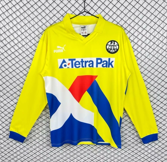 Retro 93/96 Frankfurt Away Yellow Long Sleeve Jersey