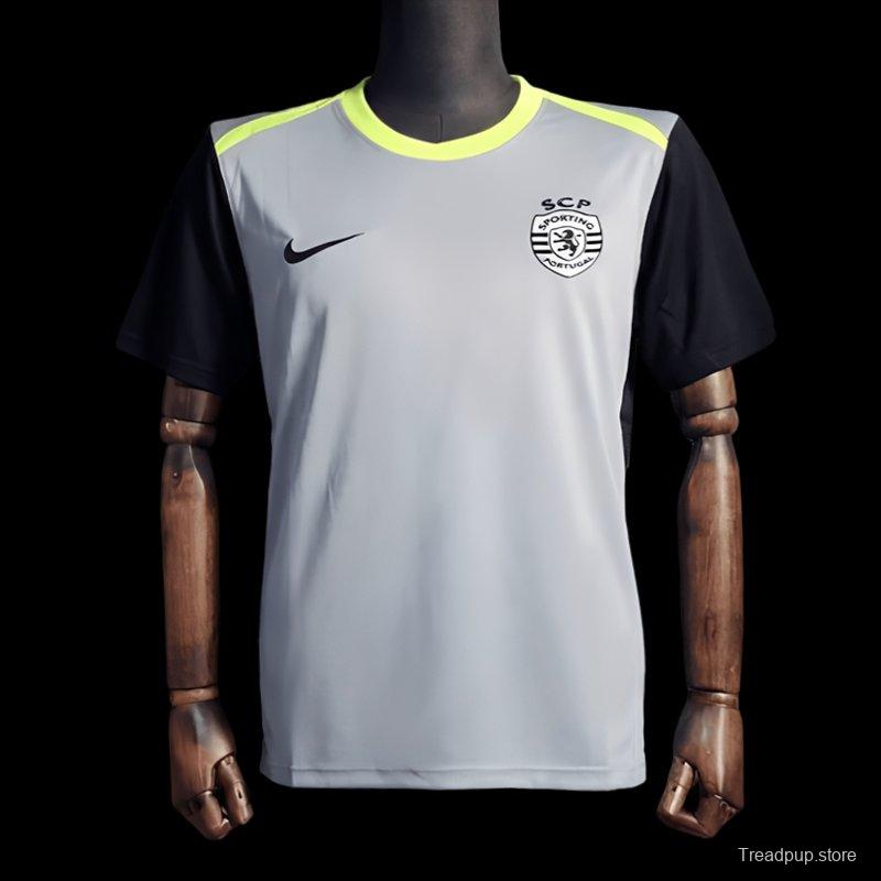 25/26 Sporting Lisbon Training Jersey Gray Jersey