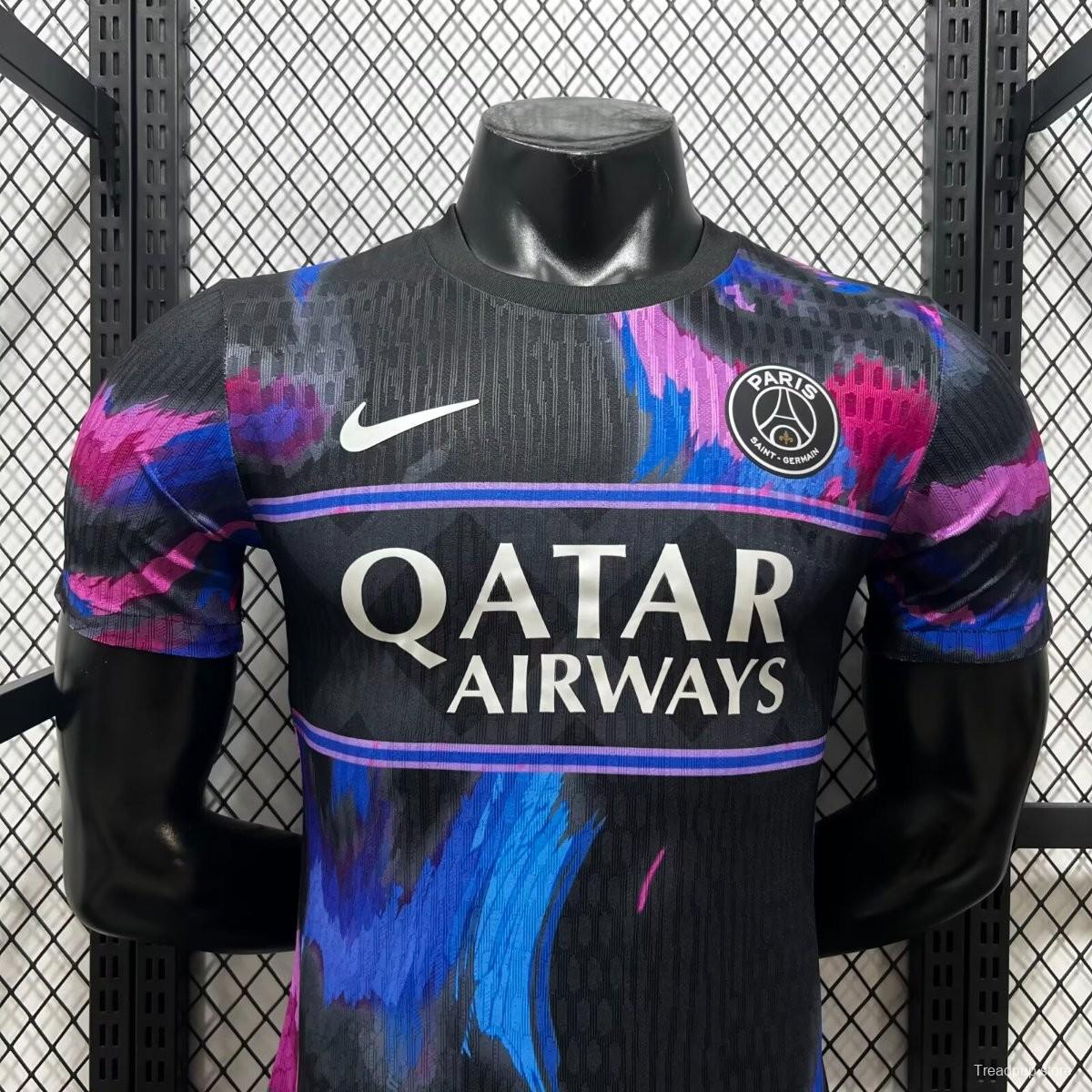 Player Version 25/26 PSG Paris Saint-Germain Black Pink Blue Special Edition Soccer Jersey