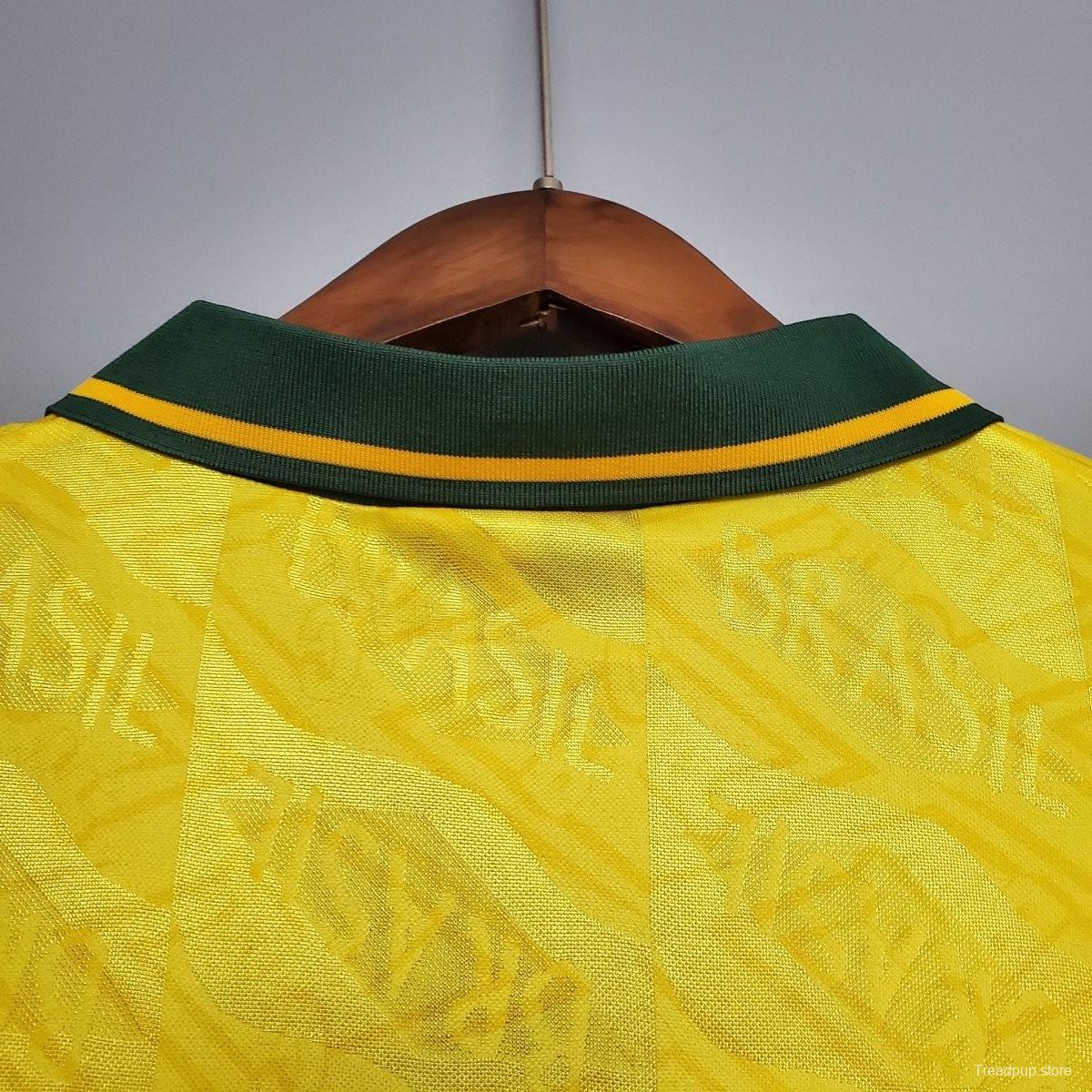 Retro 1991/93 Brazil Home Soccer Jersey