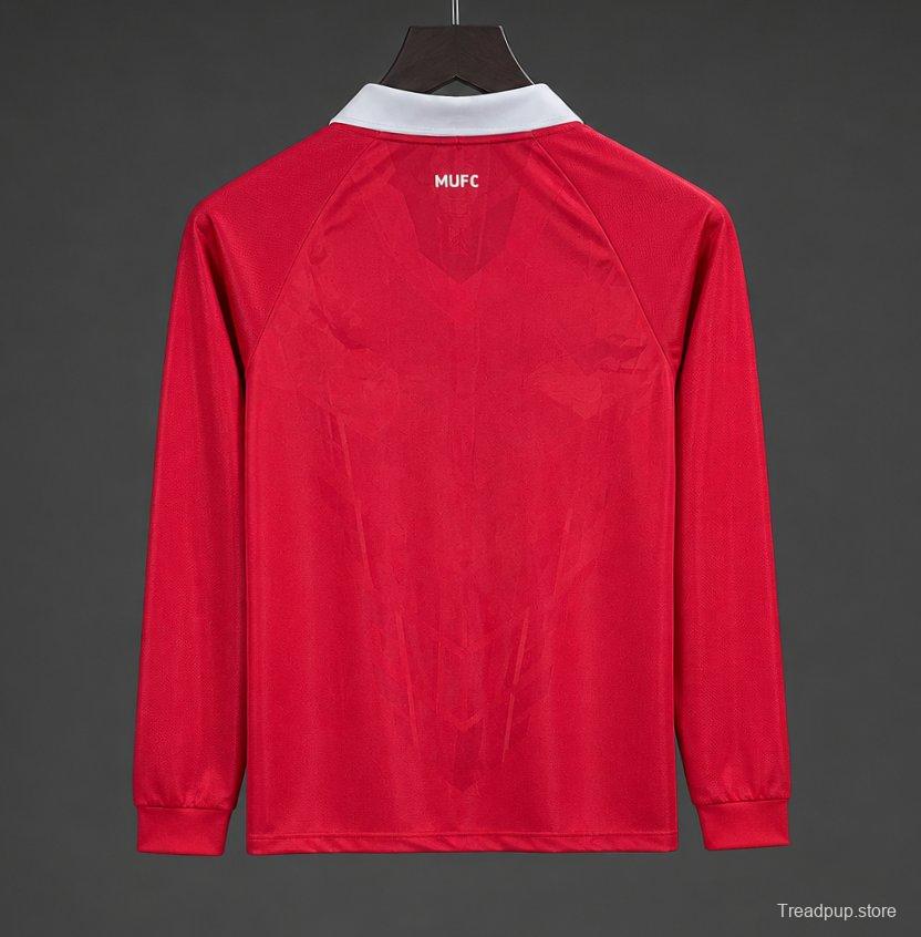 Retro 10/11 Manchester United Home Long Sleeve Jersey