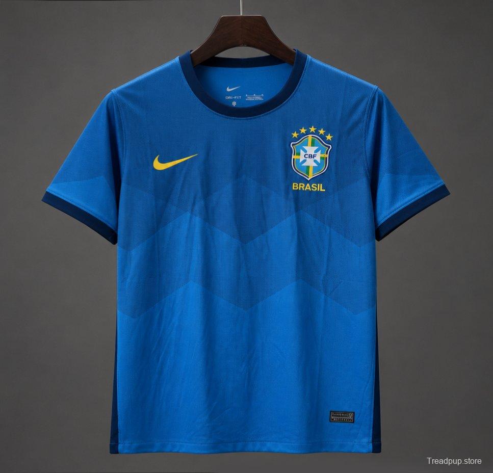 Retro 2021 Brazil Away Blue Jersey