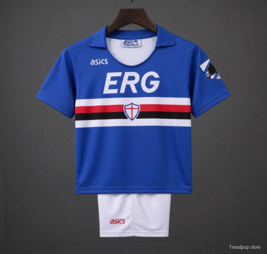 Retro Kids 1990/91 Sampdoria Home Jersey