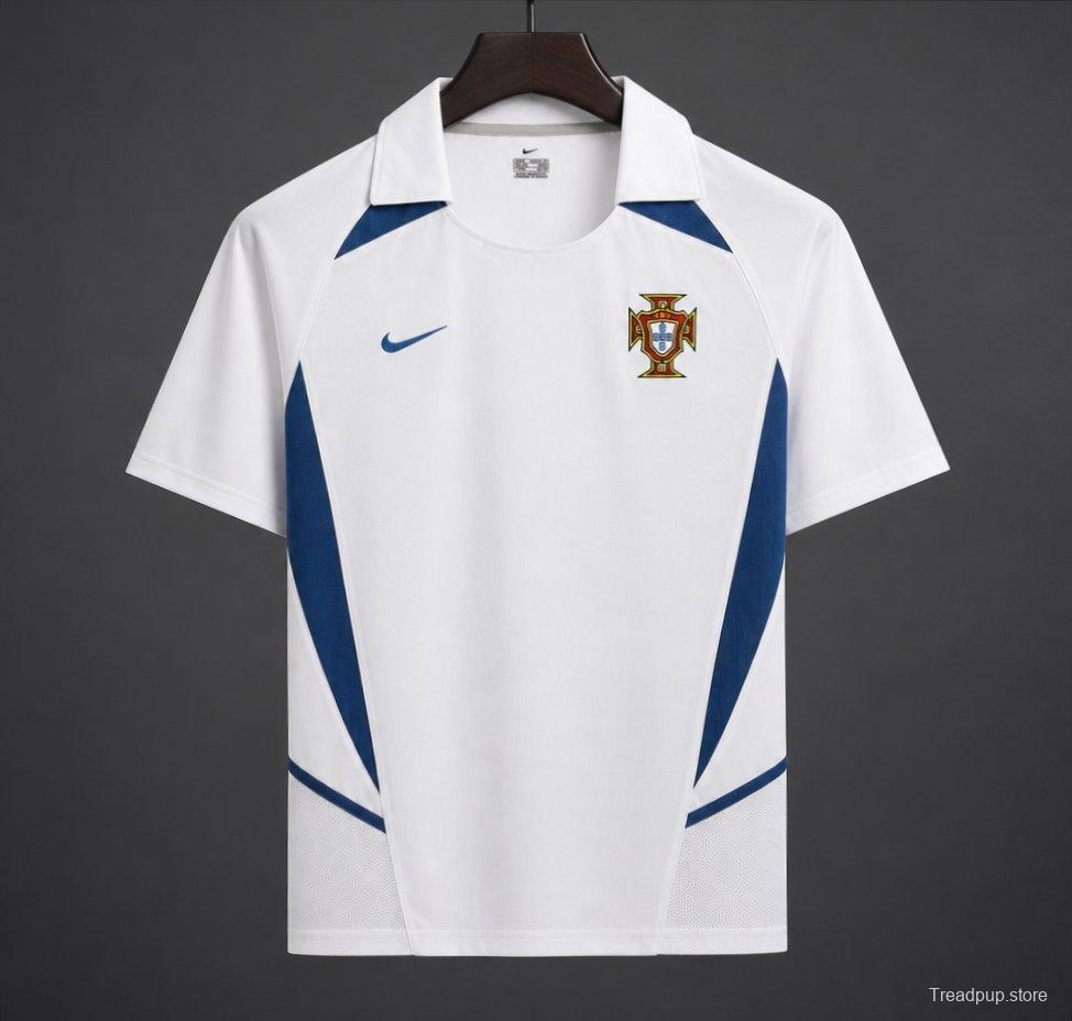 Retro 2002 Portugal Away White Jersey